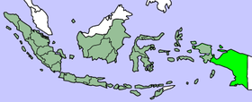 Situation de la province de Papouasie en Indonésie (en vert clair)