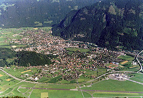 Vue aérienne de Interlaken
