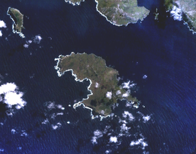 L'île Horn vue de l'espace
