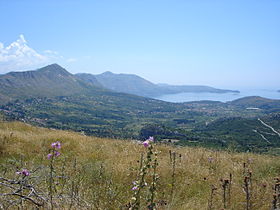 La mer Adriatique vue depuis le village d'Ivanica