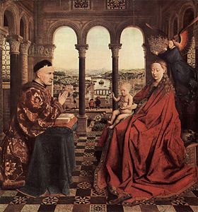 Image illustrative de l'article La Vierge du chancelier Rolin (Jan van Eyck)