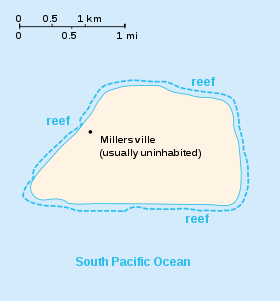 Carte de l'île Jarvis.