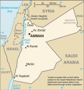 carte : Géographie de la Jordanie