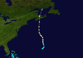 Trajectoire de Juan(source : NOAA)