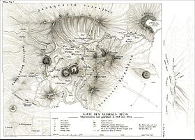 Carte de 1854 du plateau de Dieng.