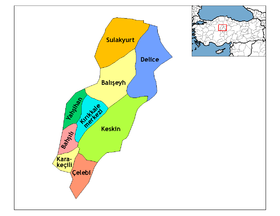 Districts de la province de Kırıkkale
