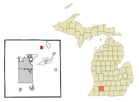 Kalamazoo County Michigan Incorporated and Unincorporated areas Richland Highlighted.svg
