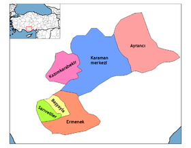 Districts de la province de Karaman