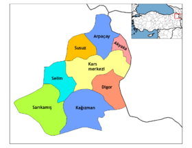 Districts de la province de Kars