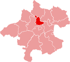 Localisation du Bezirk de Eferding dans le Land autrichien de Haute-Autriche