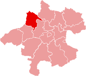 Localisation du Bezirk de Schärding dans le Land autrichien de Haute-Autriche