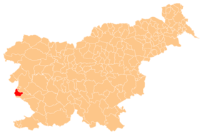 Localisation de Miren-Kostanjevica