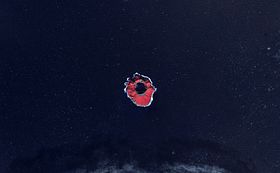 Image satellite de l'île Kasatoci.