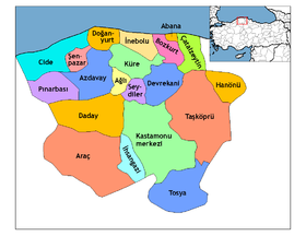 Districts de la province de Kastamonu