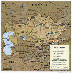 carte : Géographie du Kazakhstan