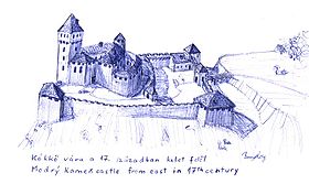 Chateau de Modrý Kameň au XVIIe siècle