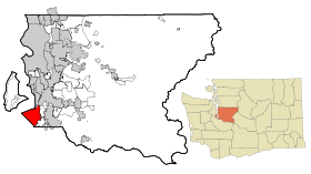 King County Washington Incorporated and Unincorporated areas Federal Way Highlighted.svg