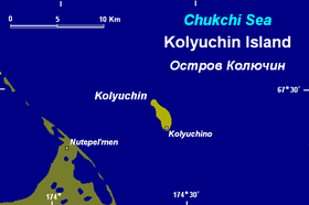 Carte de l'île Kolioutchine.