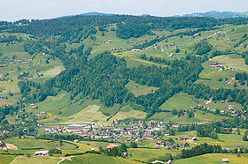 Vue aérienne de Nesslau-Krummenau