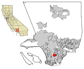 LA County Incorporated Areas Compton highlighted.svg