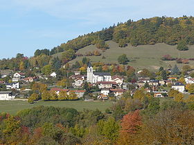 La Chapelle-Blanche vue depuis la colline Bramefarine
