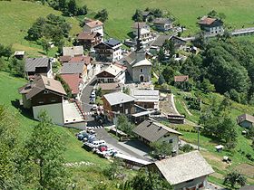 Vue du village de La Forclaz