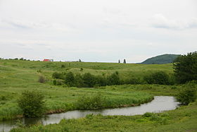 La petite rivière Mandeville du pont du Chemin de la Rivière.
