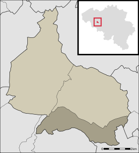 Localisation de Lahamaide dans la commune de Ellezelles