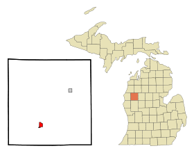 Lake County Michigan Incorporated and Unincorporated areas Baldwin Highlighted.svg