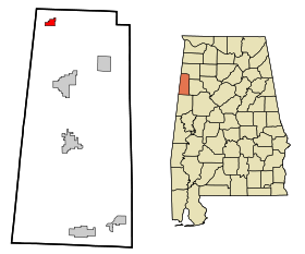 Lamar County Alabama Incorporated and Unincorporated areas Detroit Highlighted.svg