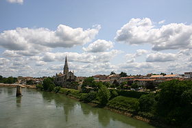 Langon depuis le pont sur la Garonne