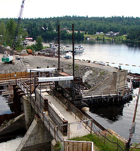 Nouveau barrage en construction, juillet 2007