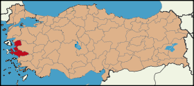 Localisation de İzmir