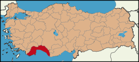 Localisation de Antalya