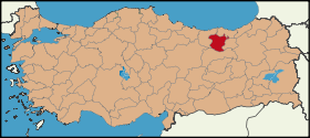 Latrans-Turkey location Gümüşhane.svg