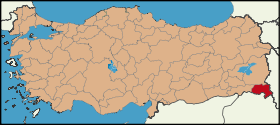 Latrans-Turkey location Hakkari.svg