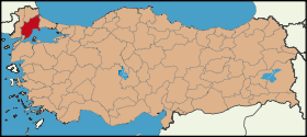 Latrans-Turkey location Tekirdağ.svg