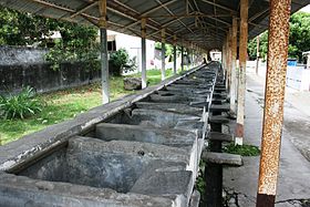 Vue des bassins du lavoir de Casabona.