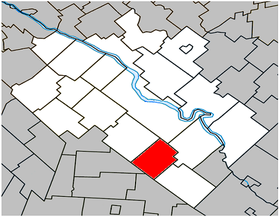 Localisation de la municipalité dans la MRC de Drummond
