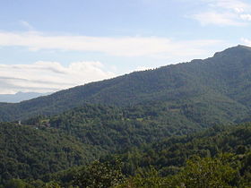 Lemma vue depuis Peralba avec derrière le Mont St. Bernard