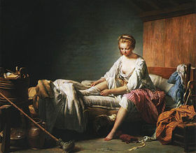 Le Lever de Fanchon, huile sur toile, 74 × 93 cm, 1773. Musée de l'hôtel Sandelin.