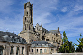La cathédrale vue depuis le jardin de l'Évêché