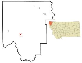 Lincoln County Montana Incorporated and Unincorporated areas Libby Highlighted.svg