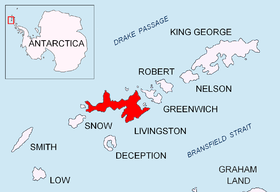 L'île de Phanagoria se trouve au nord de l'île Livingston.