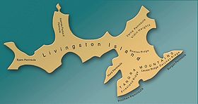 Carte de l'île Livingston.