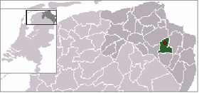 Localisation de Noordbroek dans la commune de Menterwolde