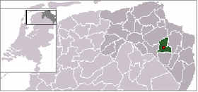 Localisation de Zuidbroek dans la commune de Menterwolde