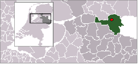 Localisation de Slagharen dans la commune de Hardenberg