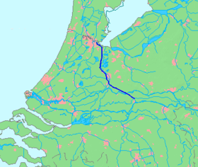 La situation du canal sur une carte des Pays-Bas