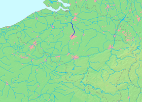 Localisation du canal maritime de Bruxelles à l'Escaut